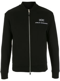 Armani Exchange толстовка на молнии с логотипом