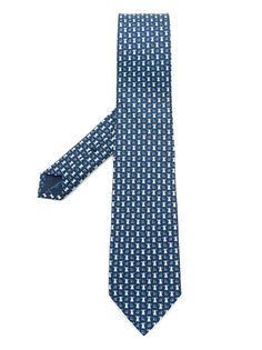 Salvatore Ferragamo шелковый галстук с принтом