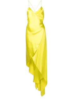 Michelle Mason шелковое платье на бретелях с запахом