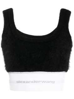 Alexander Wang укороченный топ с логотипом