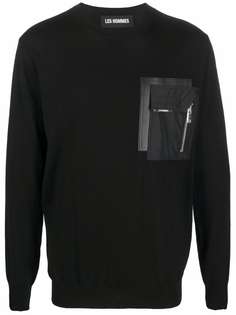 Les Hommes шерстяной свитер с нагрудным карманом