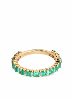 Suzanne Kalan кольцо из желтого золота с бриллиантами и изумрудом