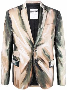 Moschino однобортный пиджак с принтом
