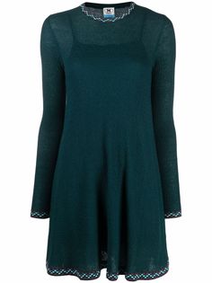 M Missoni платье мини с длинными рукавами