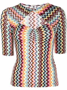 M Missoni топ с узором зигзаг