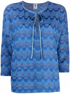 M Missoni трикотажный топ с узором шеврон