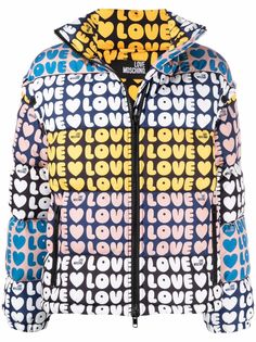 Love Moschino пуховик с принтом