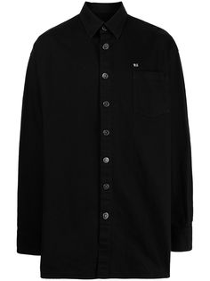 Raf Simons рубашка с нашивкой-логотипом