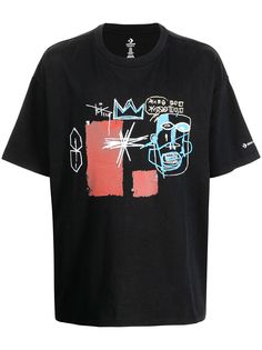 Converse футболка с принтом из коллаборации с Basquiat