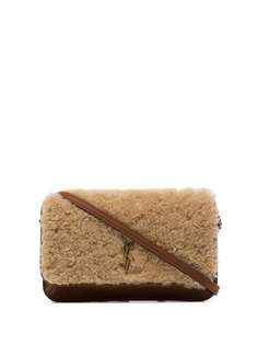 Saint Laurent мини-сумка Monogram с овчиной