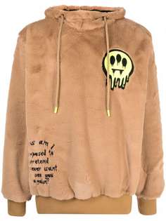 BARROW logo-patch fleece hoodie