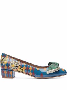 Salvatore Ferragamo туфли Vara 30 с принтом