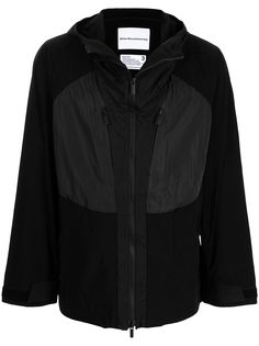 White Mountaineering парка на молнии с капюшоном