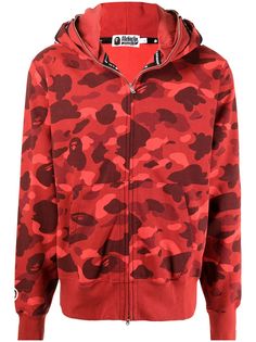 A BATHING APE® худи на молнии с камуфляжным принтом