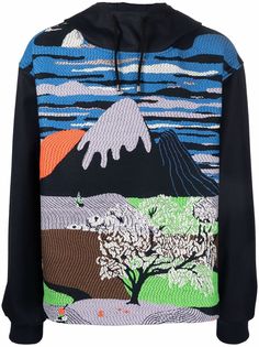 HENRIK VIBSKOV landscape-print hoodie