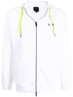 Armani Exchange худи на молнии с логотипом