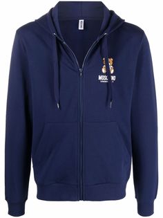 Moschino худи на молнии с логотипом