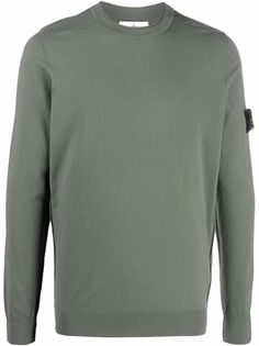 Stone Island толстовка с нашивкой-логотипом