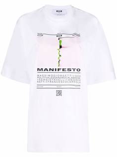 MSGM футболка с принтом