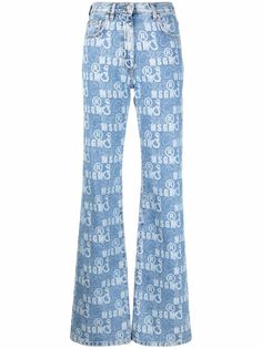 MSGM расклешенные джинсы с логотипом