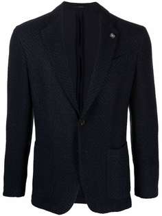 Lardini однобортный пиджак с узором в елочку