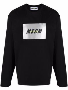 MSGM футболка с длинными рукавами и логотипом