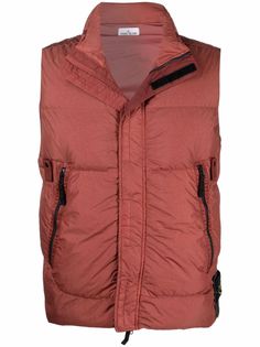 Stone Island дутый жилет на молнии
