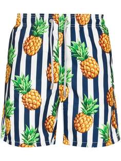 MC2 Saint Barth плавки-шорты с принтом Pineapple