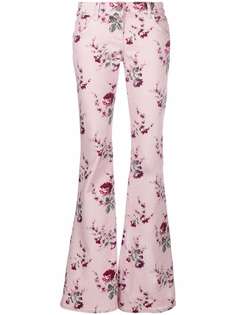 Blumarine расклешенные джинсы с цветочным принтом