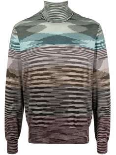 Missoni джемпер вязки интарсия с высоким воротником