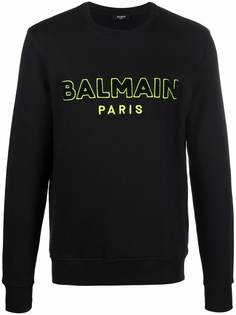 Balmain толстовка с фактурным логотипом из коллаборации с Rossignol