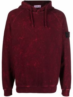 Stone Island худи с эффектом потертости