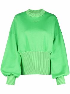 MSGM толстовка с объемными рукавами и вставками в рубчик