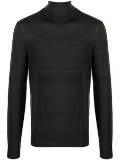 Emporio Armani джемпер с высоким воротником и полосками