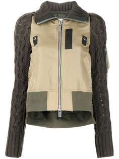 sacai куртка фактурной вязки