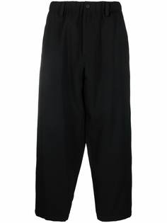Yohji Yamamoto укороченные шерстяные брюки