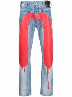 Evisu джинсы с логотипом