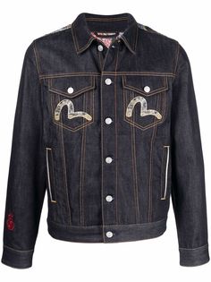Evisu джинсовая куртка с вышивкой