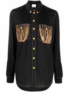 Burberry рубашка с цепочками
