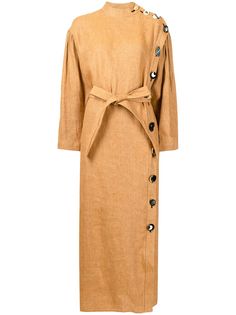 Tory Burch льняное платье с пуговицами