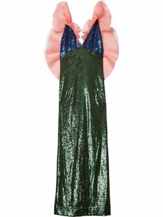 Carolina Herrera платье с пайетками и сборками
