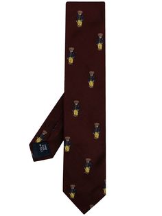 Polo Ralph Lauren шелковый галстук с вышивкой Polo Bear