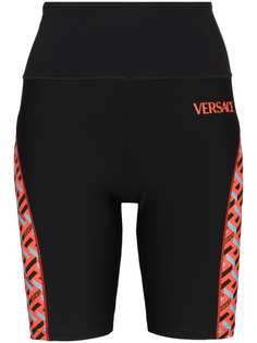 Versace облегающие шорты с принтом Greca Signature