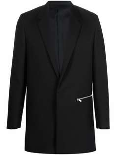 Jil Sander однобортное пальто с графичным принтом