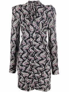 Isabel Marant платье с принтом пейсли и бантом