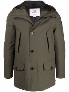 Woolrich парка с нашивкой-логотипом