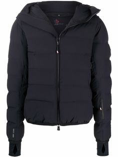 Moncler Grenoble пуховик с нашивкой-логотипом