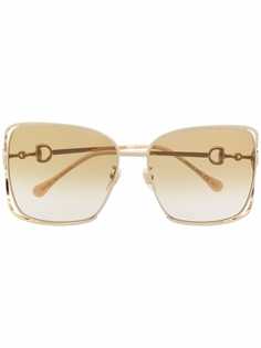 Gucci Eyewear солнцезащитные очки в массивной оправе