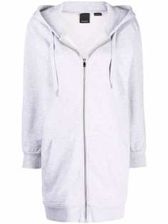 Pinko logo-print long-length hoodie