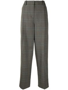 3.1 Phillip Lim CHECK WOOL-BLEND PLEATED TROUSER